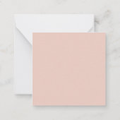 Elegant "A Note from" in Simple Blush Pink Notitiekaartje (Achterkant)