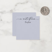 Elegant "A Note from" in Simple Dusty Blue Notitiekaartje (Voorkant / Achterkant in situ)