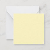 Elegant "A Note from" in Simple Light Yellow Notitiekaartje (Achterkant)