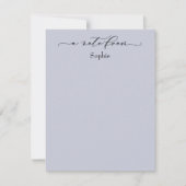 Elegant "A Note from" Simple Dusty Blue Notitiekaartje (Voorkant)