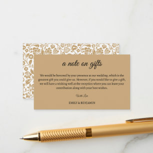 Elegant A Note on Gifts Wedding Good Informatiekaartje