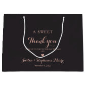 Elegant A Sweet Hartelijk dank voor uw huwelijk op Groot Cadeauzakje (Voorkant)