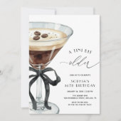 Elegant A Tini Bit Older Espresso Martini Birthday Kaart (Voorkant)