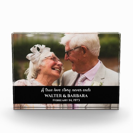 Elegant A True Love 50th Wedding Jubileum Gift Fotoblokken (Voorkant)