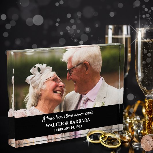 Elegant A True Love 50th Wedding Jubileum Gift Fotoblokken