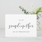Elegant Aan mijn grootmoeder op mijn trouwdagkaart Kaart (Staand voorkant)