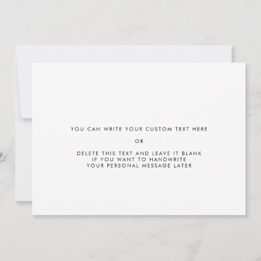 Elegant Aan mijn grootmoeder op mijn trouwdagkaart Kaart (Achterkant)