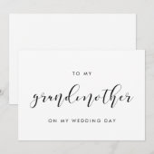 Elegant Aan mijn grootmoeder op mijn trouwdagkaart Kaart (Voorkant / Achterkant)
