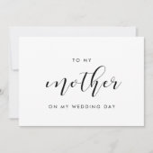 Elegant Aan mijn moeder op mijn trouwdag kaart (Voorkant)