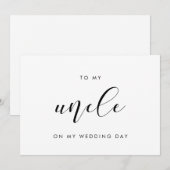 Elegant aan mijn oom op mijn trouwdagkaart kaart (Voorkant / Achterkant)