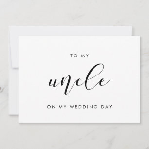 Elegant aan mijn oom op mijn trouwdagkaart kaart