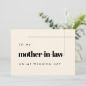 Elegant Aan mijn schoonmoeder op mijn trouwdagkaar (Staand voorkant)