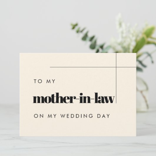 Elegant Aan mijn schoonmoeder op mijn trouwdagkaar (Staand voorkant)