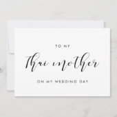 Elegant Aan mijn Thaise Moeder Op Mijn Trouwdagkaa Kaart (Voorkant)