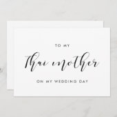 Elegant Aan mijn Thaise Moeder Op Mijn Trouwdagkaa Kaart (Voorkant / Achterkant)