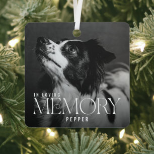 Elegant Aandenken aan Hond Foto Metalen Ornament