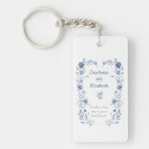 Elegant Aandenken Geschenk Blauw Aangepaste Naam B