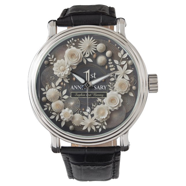 Elegant aandenken voor het eerste Jubileum Horloge (Voorkant)