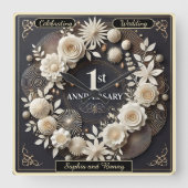Elegant aandenken voor het eerste Jubileum Vierkante Klok (Voorkant)