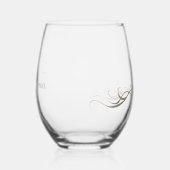 Elegant aangepast 10-jarig jubileum aandenken gesc wijnglas zonder voet (Rechts)