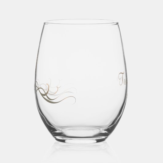 Elegant aangepast 10-jarig jubileum aandenken gesc wijnglas zonder voet (Links)