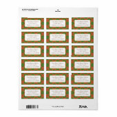 Elegant Aangepast adres Rood Groen Patroon Labels (Full Sheet)