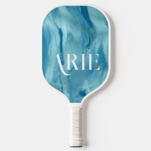 Elegant, aangepast avy Blue Pattern Pickleball Paddle (Voorkant)
