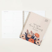 Elegant aangepast bloemontwerp met naam en bericht planner (Display)
