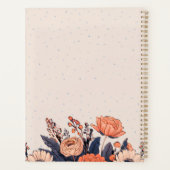 Elegant aangepast bloemontwerp met naam en bericht planner (Achterkant)