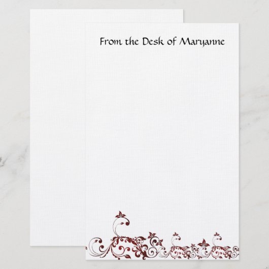 Elegant aangepast briefpapier (Voorkant / Achterkant)