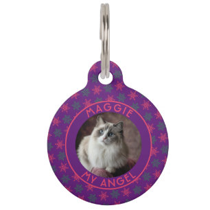 Elegant aangepast cadeau voor kattenvader met Kers Huisdierpenning