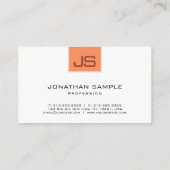 Elegant aangepast, eenvoudig Sjabloon monogram Visitekaartje (Achterkant)