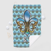 Elegant aangepast Fleur de Lis Golf ontwerp Golfhanddoek (Insitu)