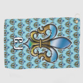 Elegant aangepast Fleur de Lis Golf ontwerp Golfhanddoek (Horizontaal)