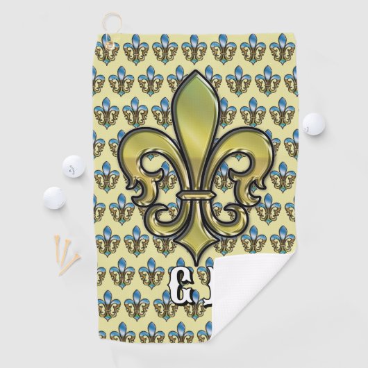 Elegant aangepast Fleur de Lis Golf ontwerp Golfhanddoek (Insitu)