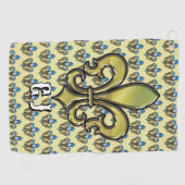 Elegant aangepast Fleur de Lis Golf ontwerp Golfhanddoek (Horizontaal)