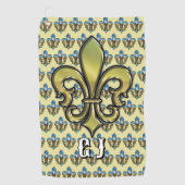 Elegant aangepast Fleur de Lis Golf ontwerp Golfhanddoek (Voorkant)