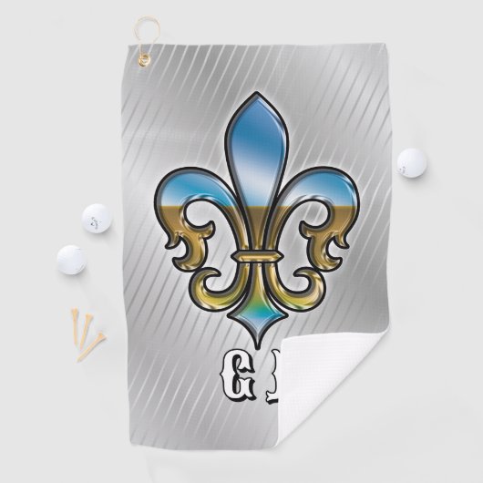 Elegant aangepast Fleur de Lis Golf ontwerp Golfhanddoek (Insitu)