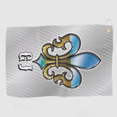 Elegant aangepast Fleur de Lis Golf ontwerp Golfhanddoek (Horizontaal)