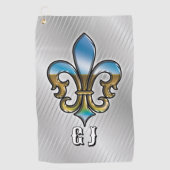 Elegant aangepast Fleur de Lis Golf ontwerp Golfhanddoek (Voorkant)