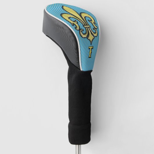 Elegant aangepast Fleur De Lis golf ontwerp Golfheadcover (Schuin)