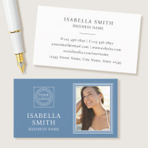 Elegant aangepast foto logo professioneel blauw