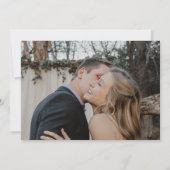 Elegant aangepast fotofaux vellum modern bruiloft save the date (Achterkant)