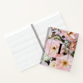 Elegant Aangepast Initiaal Letter I Rozen Monogram Notitieboek (Binnen)