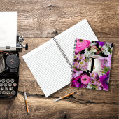 Elegant Aangepast Initiaal Letter J Rozen Monogram Notitieboek