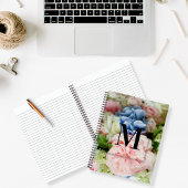 Elegant Aangepast Initiaal Letter M Rozen Monogram Notitieboek