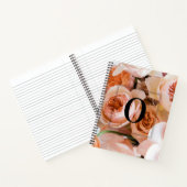Elegant Aangepast Initiaal Letter O Rozen Monogram Notitieboek (Binnen)