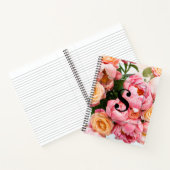 Elegant Aangepast Initiaal Letter S Rozen Monogram Notitieboek (Binnen)