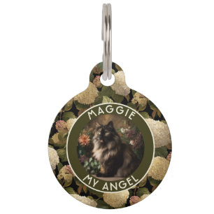Elegant aangepast kattenmoeder cadeau Hydrangea mo Huisdierpenning