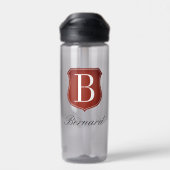 Elegant aangepast kindermonogram plastic waterfles (Achterkant)